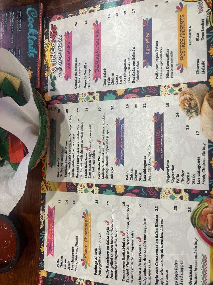 Los Chingones Mexican Grill - Miami, FL menu_pic