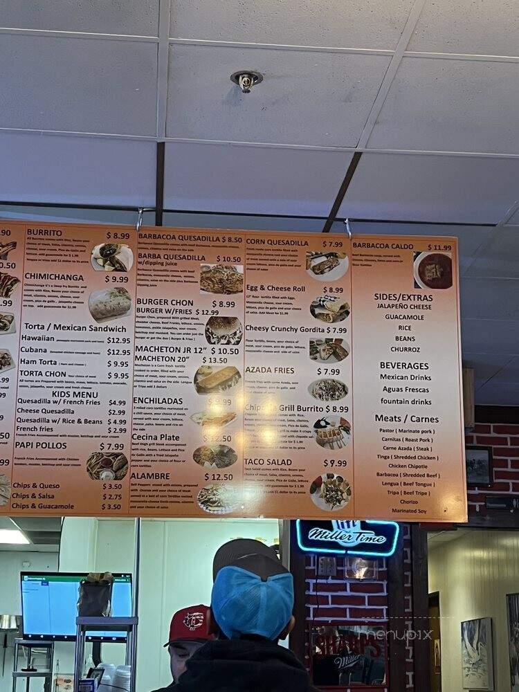 Taco Chon - St Cloud, MN menu_pic