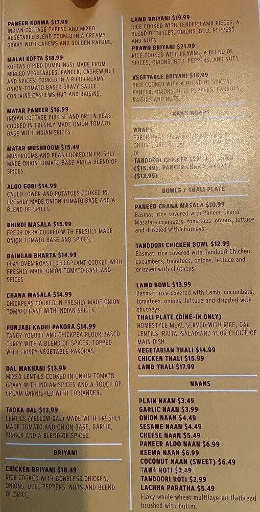 Naan Point - San Bruno, CA menu_pic