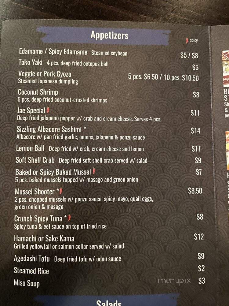 Tokai Sushi - West Jordan, UT menu_pic