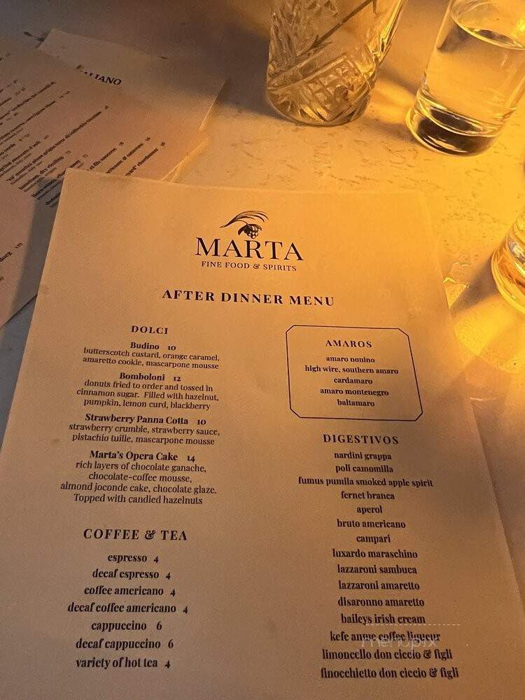Marta Fine Food and Spirits - Baltimore, MD