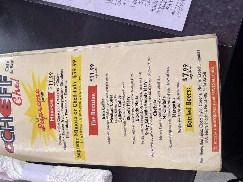 Cheff Che Cafe & Bar - San Jose, CA menu_pic