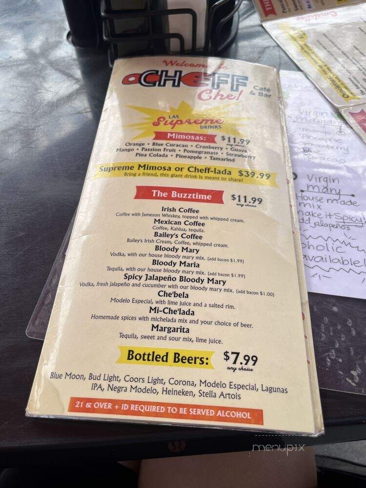 Cheff Che Cafe & Bar - San Jose, CA menu_pic