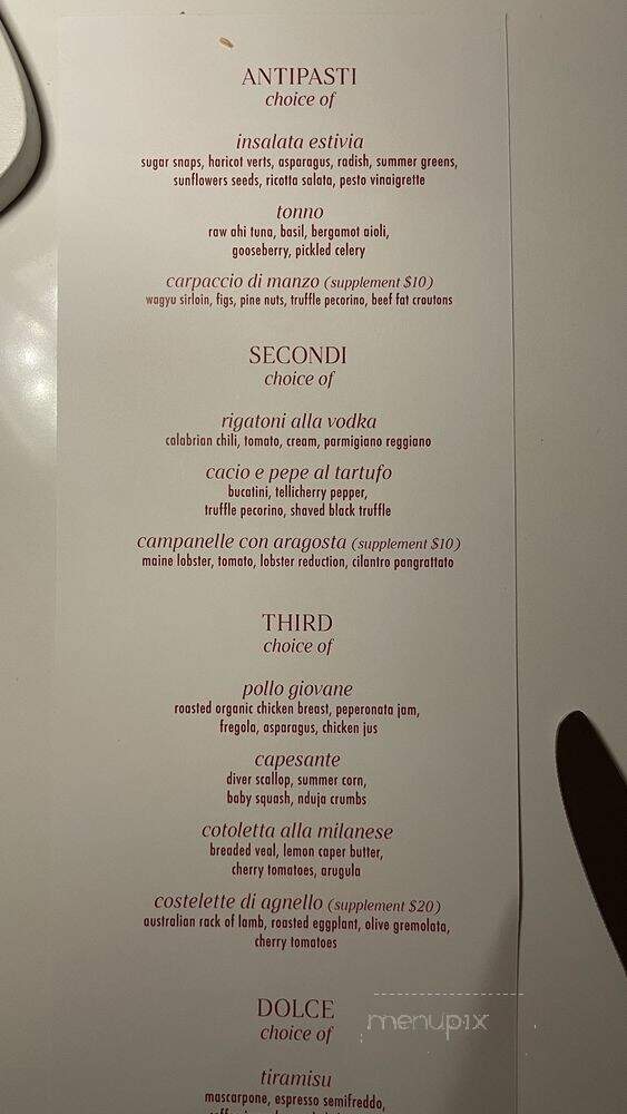Sofia Italian Restaurant - Miami, FL menu_pic