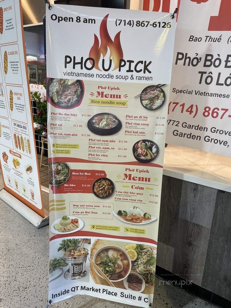 Pho U Pick - Garden Grove, CA menu_pic