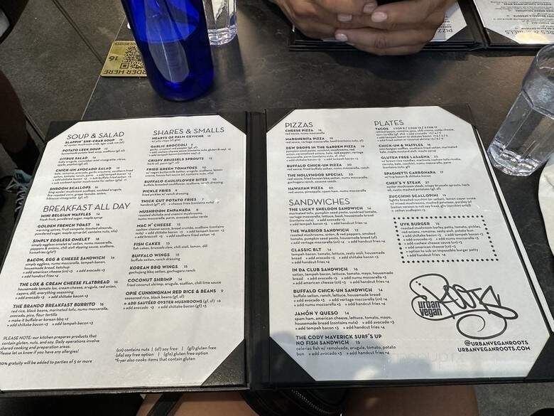 Urban Vegan Roots - Astoria, NY menu_pic