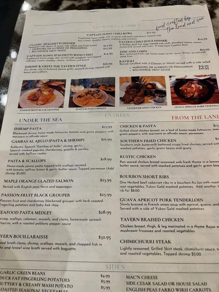 Seaglass Tavern - Tampa, FL menu_pic