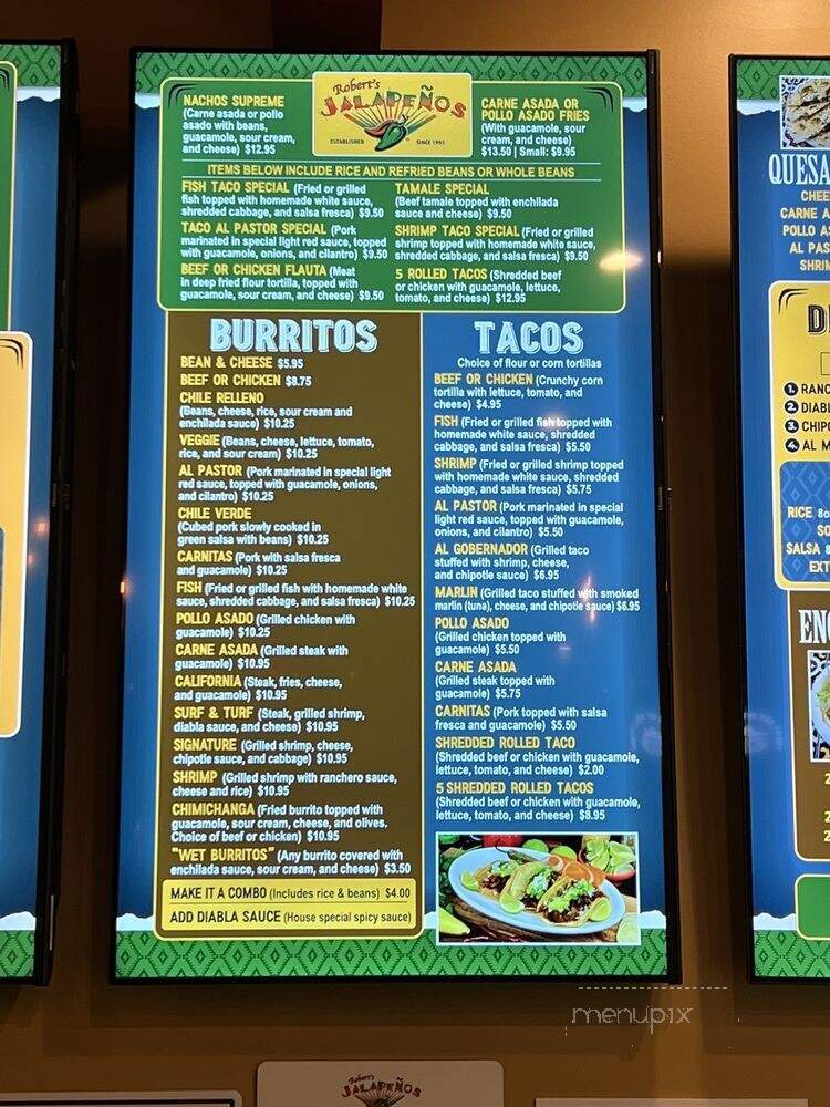 Robert's Jalapenos - San Diego, CA menu_pic