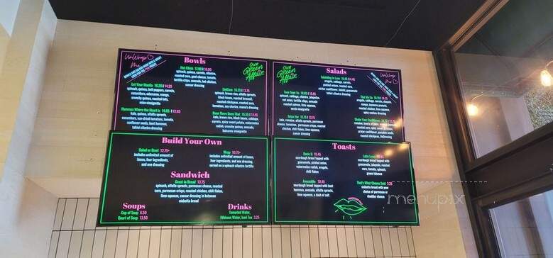 Our Green Affair - San Diego, CA menu_pic