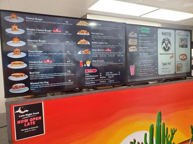 Wanted Grill - Santa Clarita, CA menu_pic