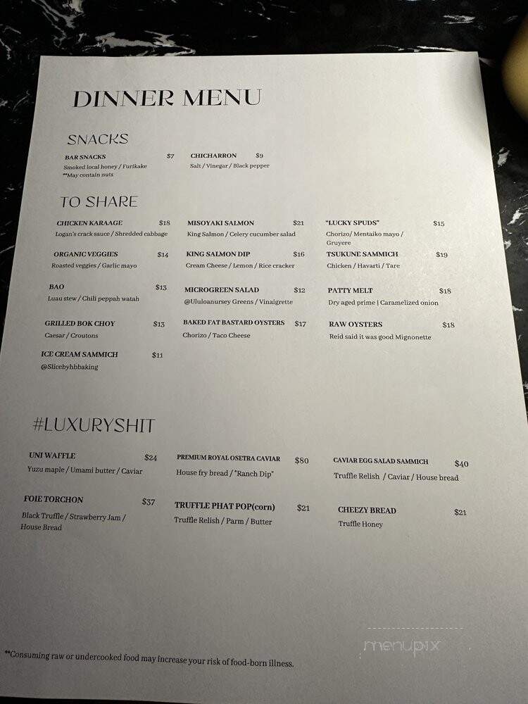 The Lei Stand - Urban Honolulu, HI menu_pic