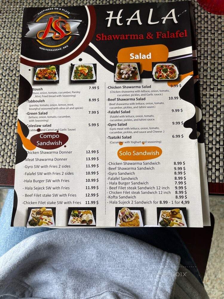 Hala Shawarma & Falafel - Federal Way, WA menu_pic