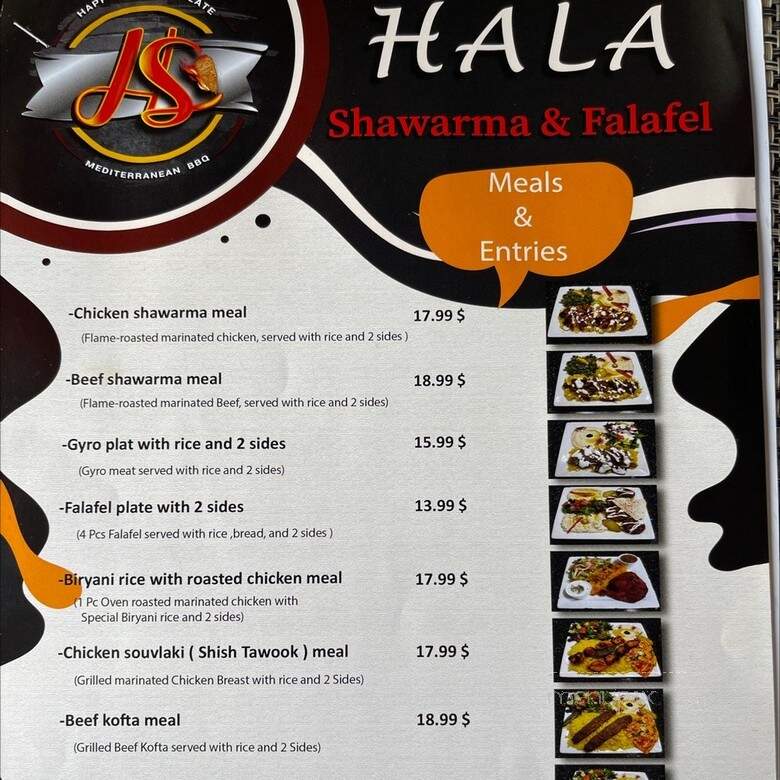 Hala Shawarma & Falafel - Federal Way, WA menu_pic
