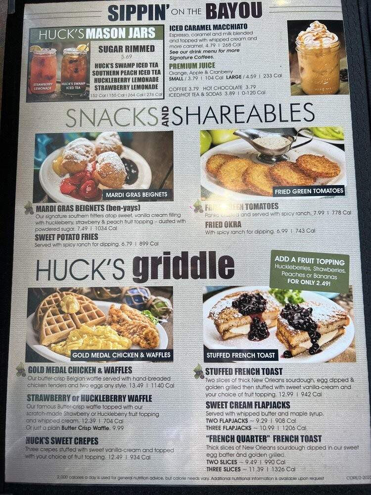Huckleberry's - Fresno, CA menu_pic