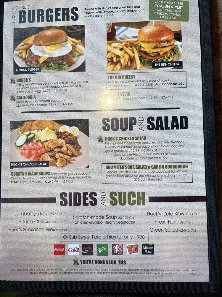 Huckleberry's - Fresno, CA menu_pic