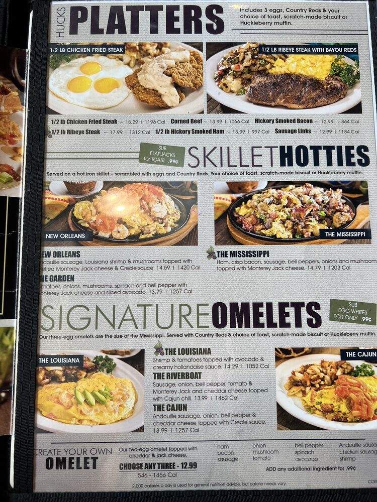 Huckleberry's - Fresno, CA menu_pic