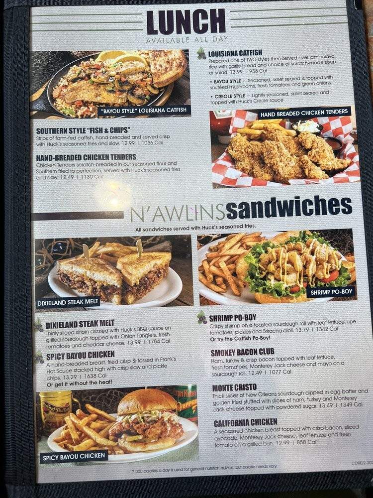 Huckleberry's - Fresno, CA menu_pic