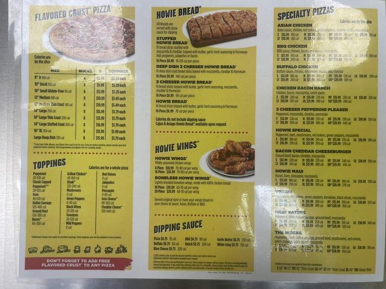 Hungry Howie's Pizza - Houston, TX menu_pic