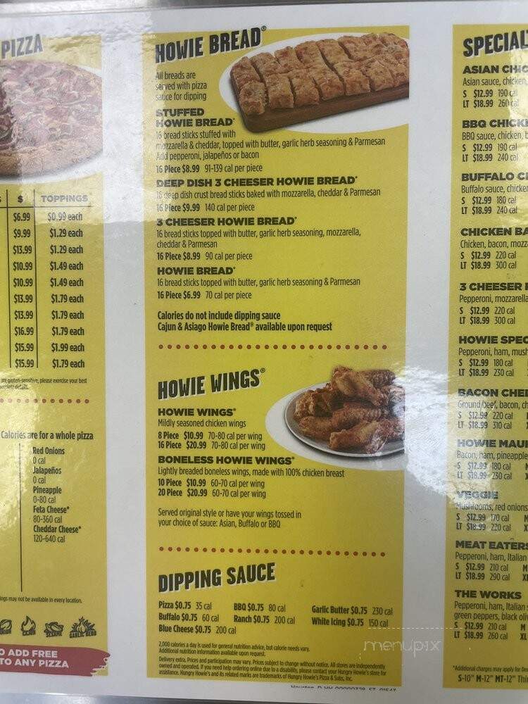 Hungry Howie's Pizza - Houston, TX menu_pic