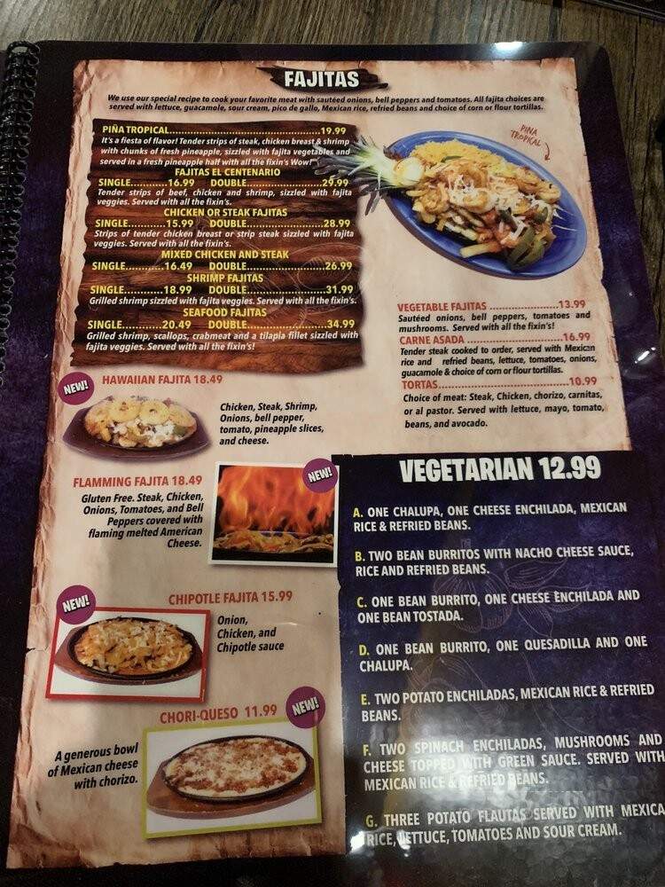 El Centenario Mexican Grill - Grand Rapids, MI menu_pic