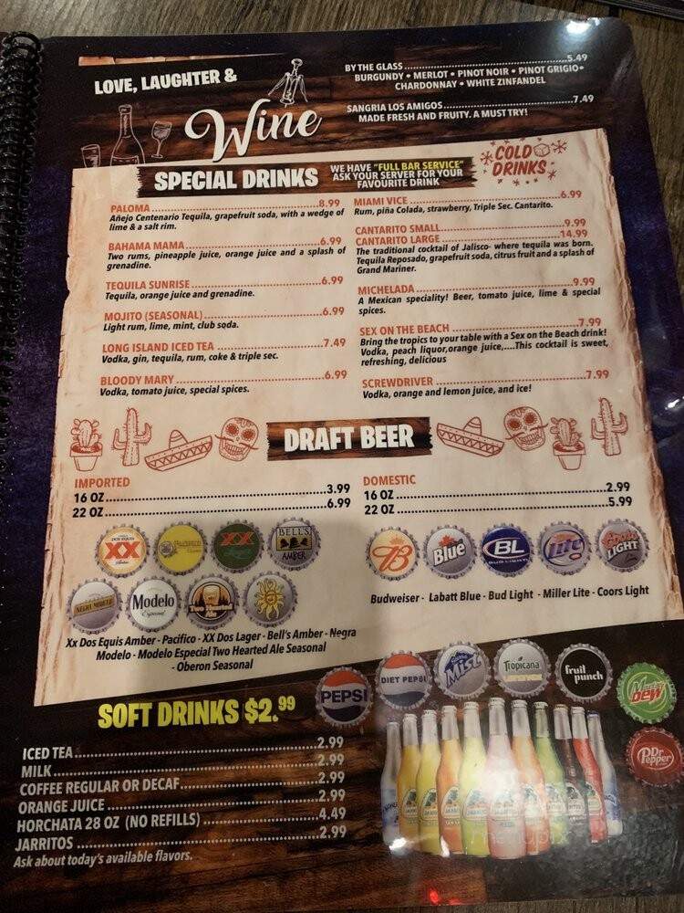 El Centenario Mexican Grill - Grand Rapids, MI menu_pic