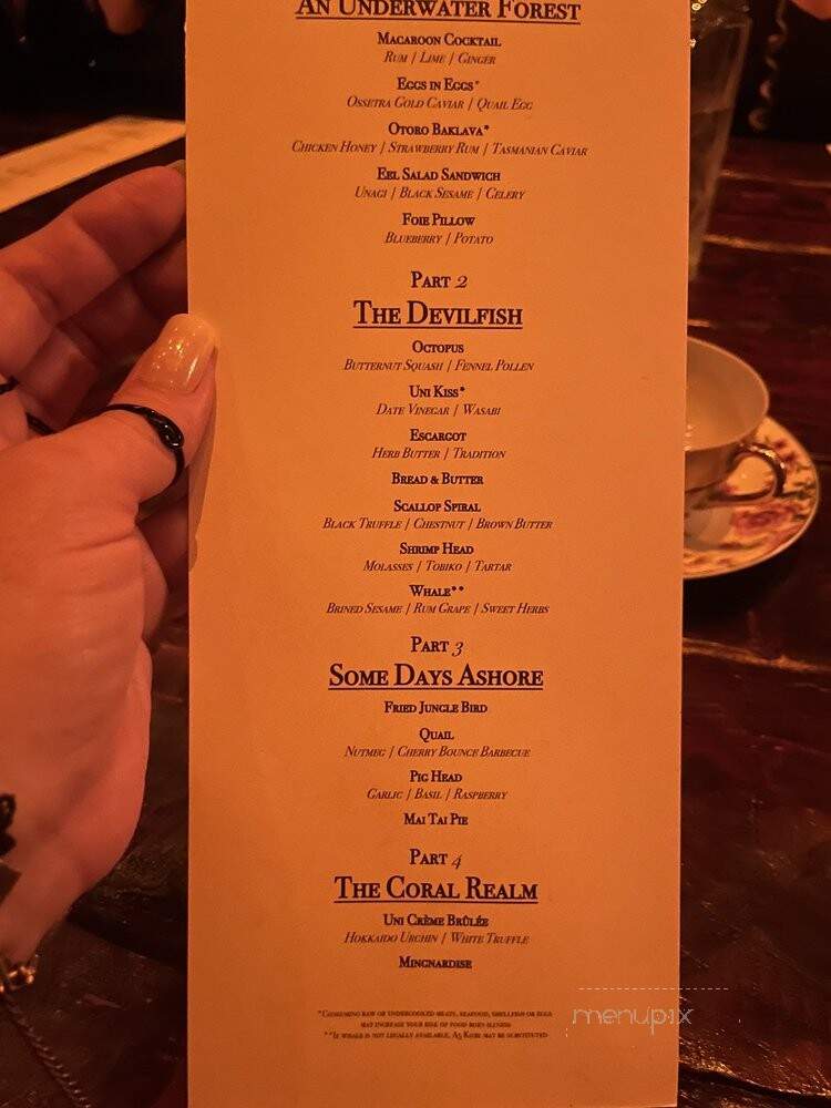 20,000 Leagues Under the Sea - Las Vegas, NV menu_pic