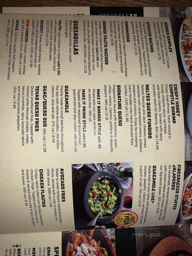 On the Border Mexican Grill & Cantina - Toms River, NJ menu_pic