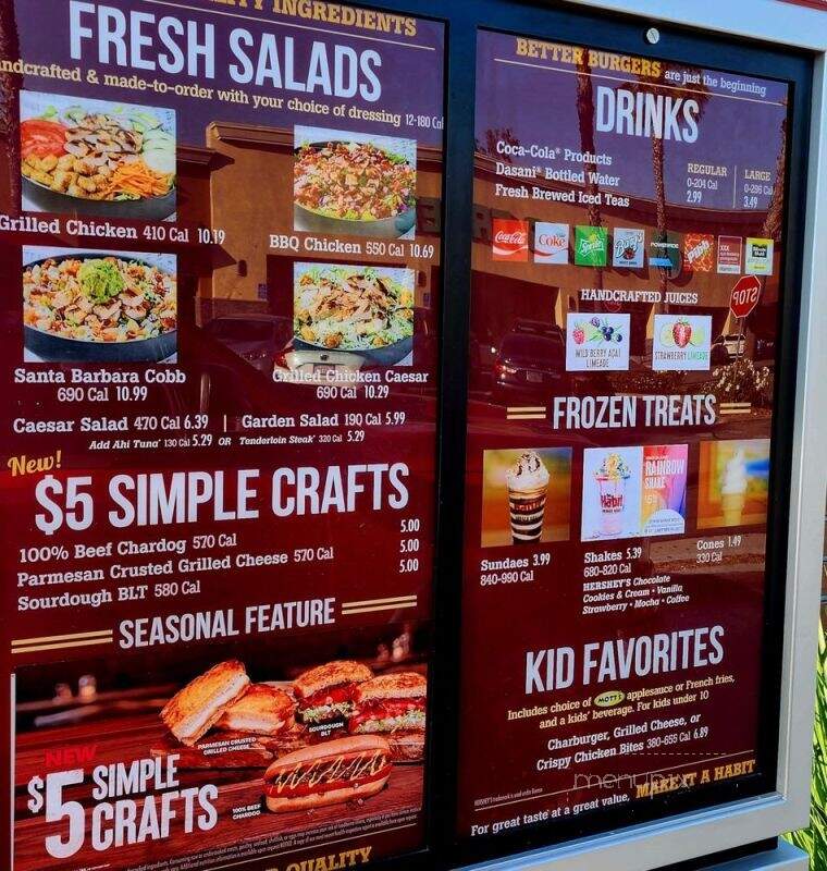 The Habit Burger Grill - La Habra, CA menu_pic