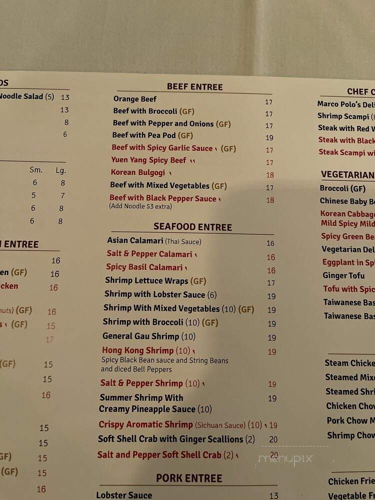 The Villa - Middleton, MA menu_pic