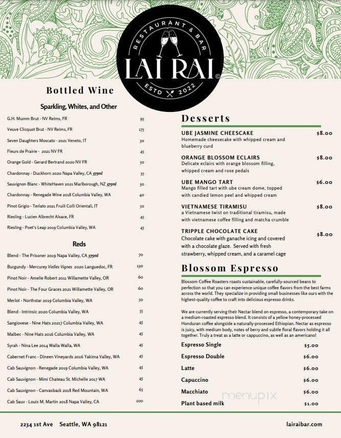 Lai Rai Restaurant and Bar - Seattle, WA