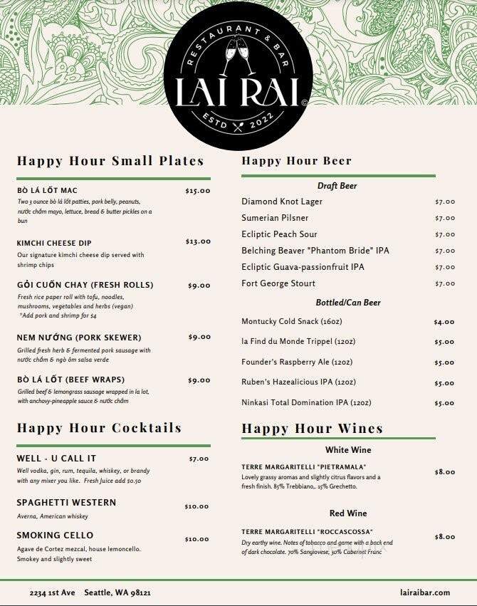 Lai Rai Restaurant and Bar - Seattle, WA