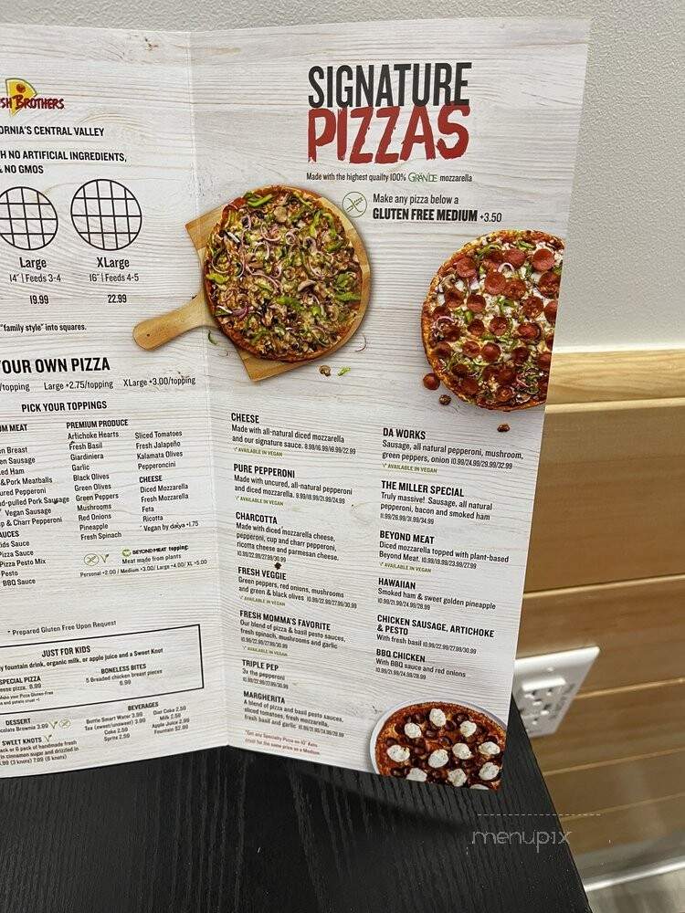 Fresh Brothers - Los Angeles, CA menu_pic