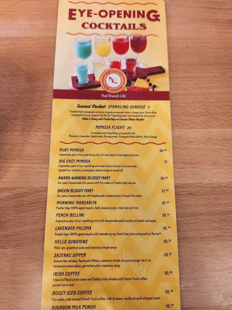 Ruby Sunshine - Charleston, SC menu_pic