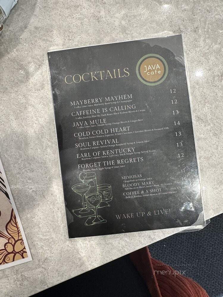 Java Cafe - South Bend, IN menu_pic