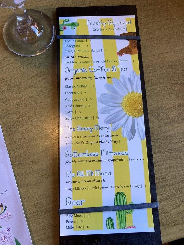 Sunny Side Solana - Solana Beach, CA menu_pic
