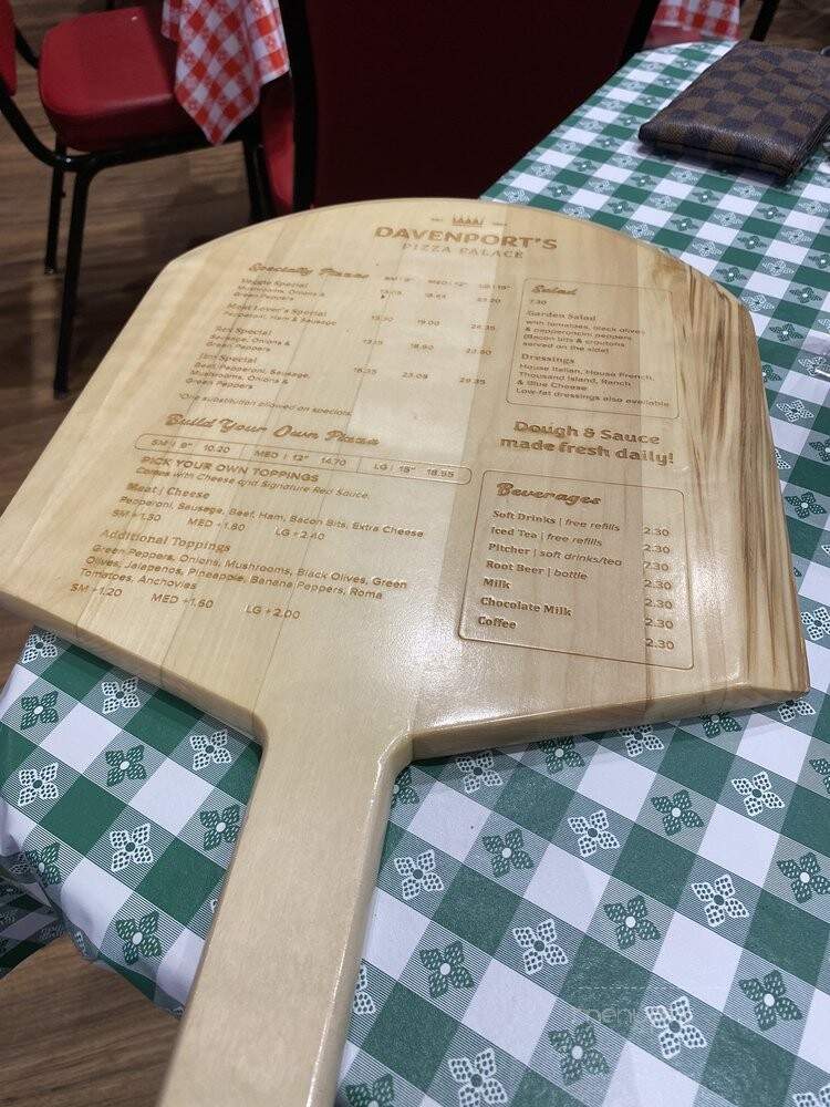 Davenports Pizza Palace - Vestavia Hills, AL menu_pic