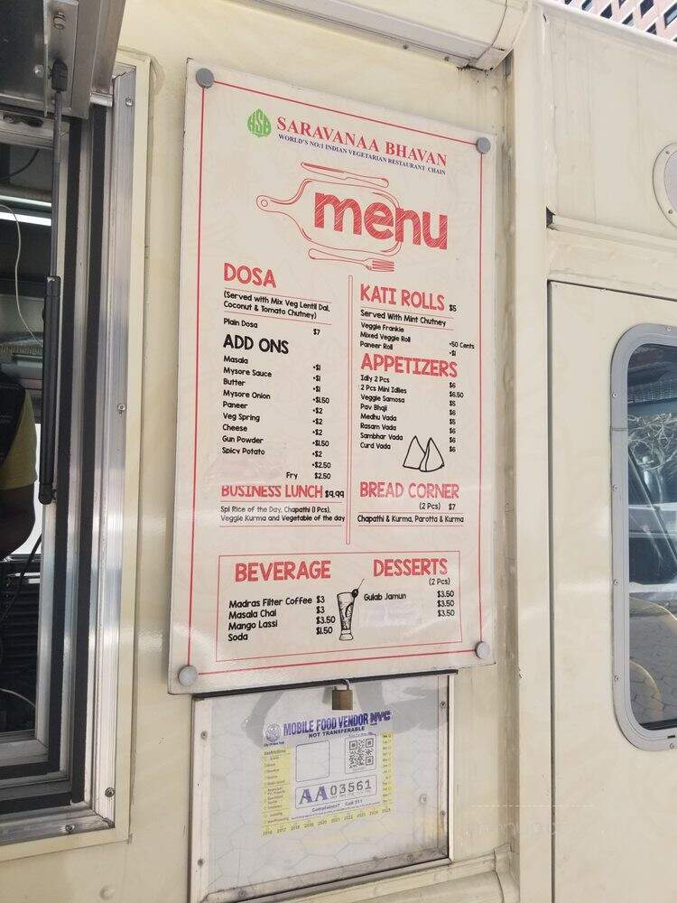 Saravana Bhavan - New York, NY menu_pic