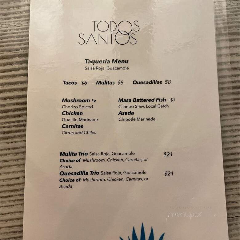 Todos Santos LA - Los Angeles, CA menu_pic