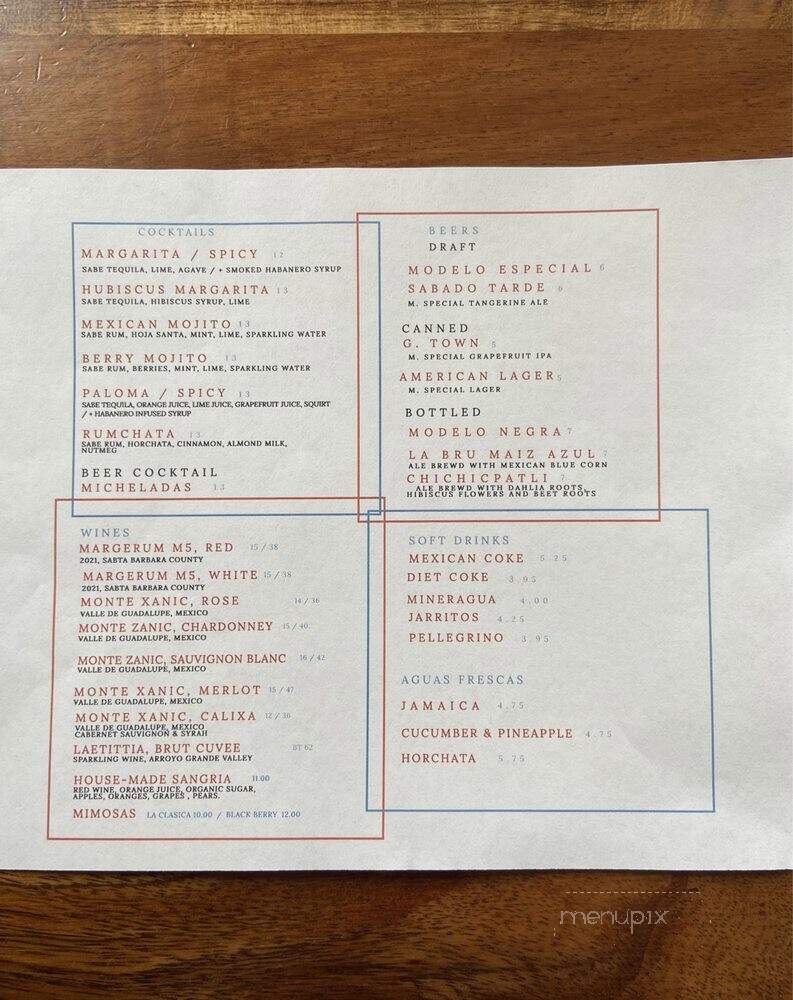 Corazon Comedor - Santa Barbara, CA menu_pic