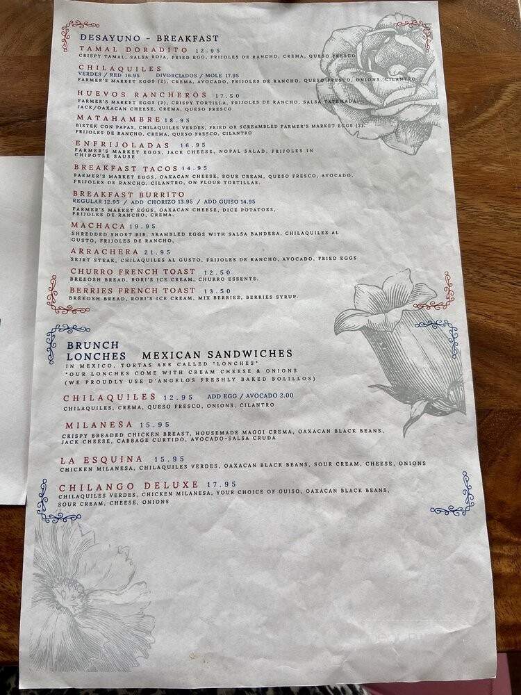 Corazon Comedor - Santa Barbara, CA menu_pic