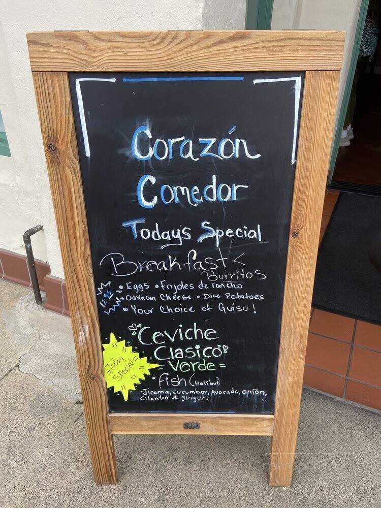 Corazon Comedor - Santa Barbara, CA menu_pic