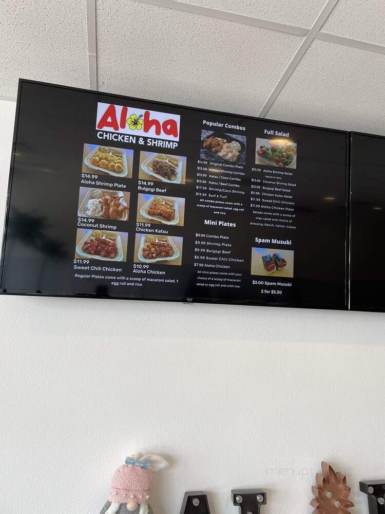 Aloha Chicken and Shrimp - Richardson, TX menu_pic