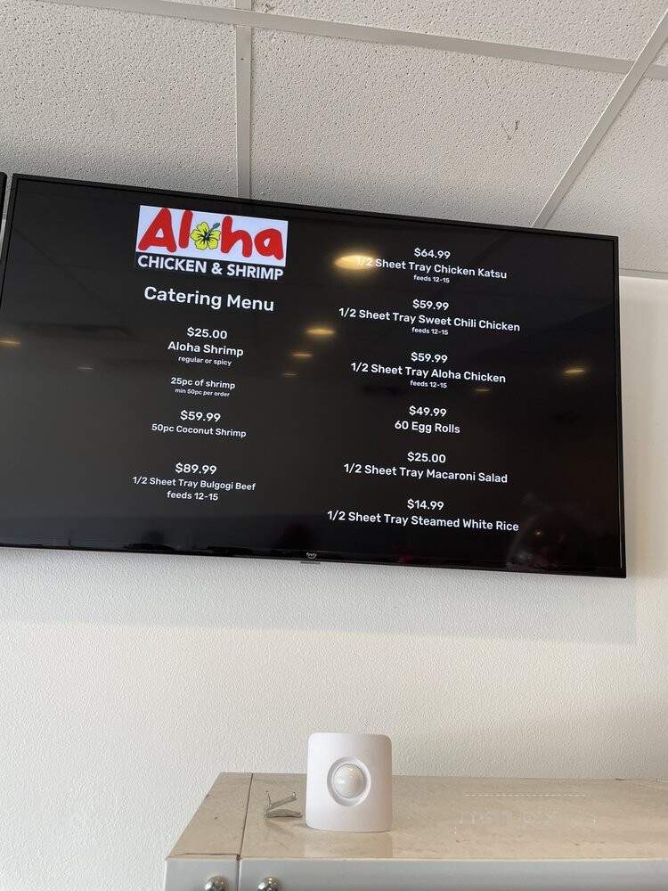 Aloha Chicken and Shrimp - Richardson, TX menu_pic