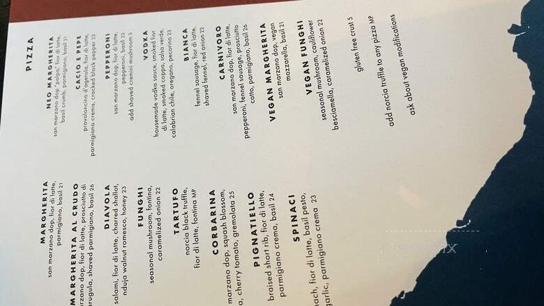 Pizzana - Dallas, TX menu_pic