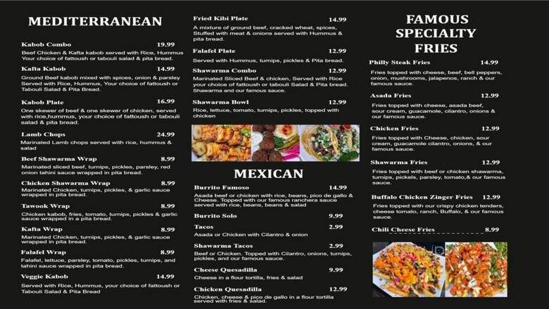 World Famous Grill - Downey, CA menu_pic