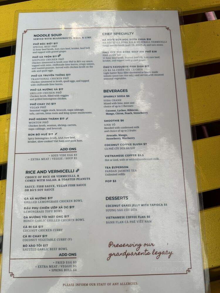 Ong Ba - Vancouver, BC