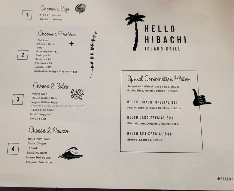 Hello Hibachi - Las Vegas, NV menu_pic