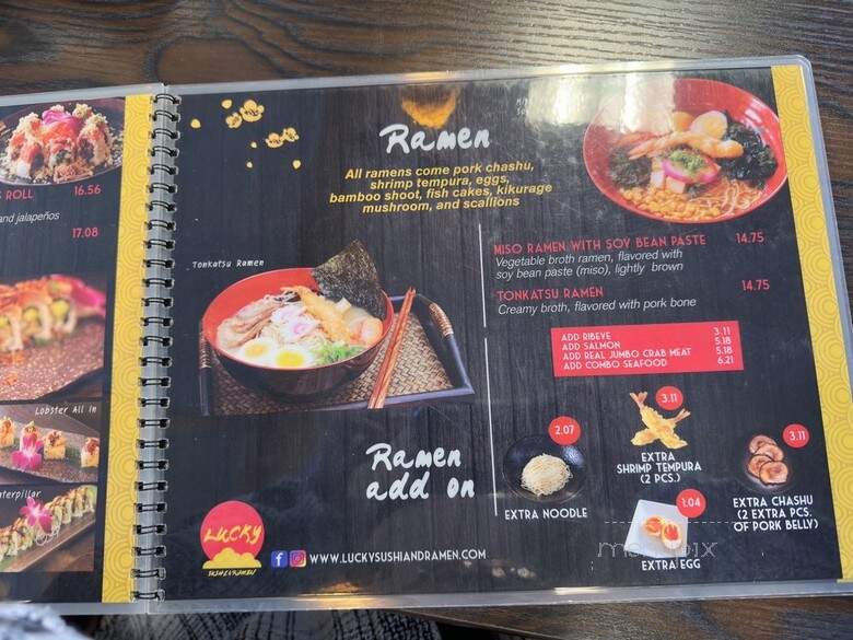Lucky Sushi & Ramen - Ventura, CA menu_pic