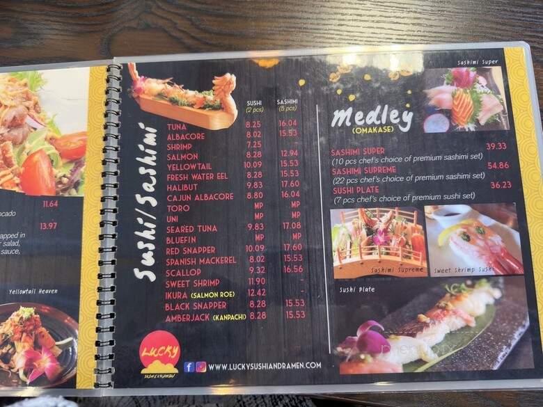 Lucky Sushi & Ramen - Ventura, CA menu_pic