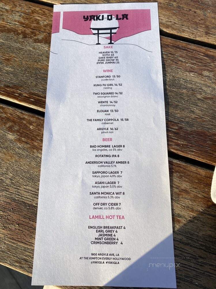 Yaki Q LA - Los Angeles, CA menu_pic